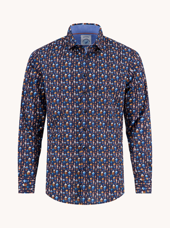 A Fish named Fred casual overhemd 32.001