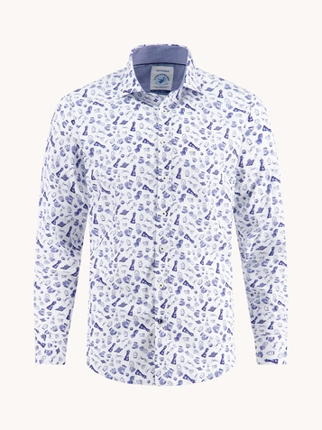 A Fish named Fred casual overhemd 32.002