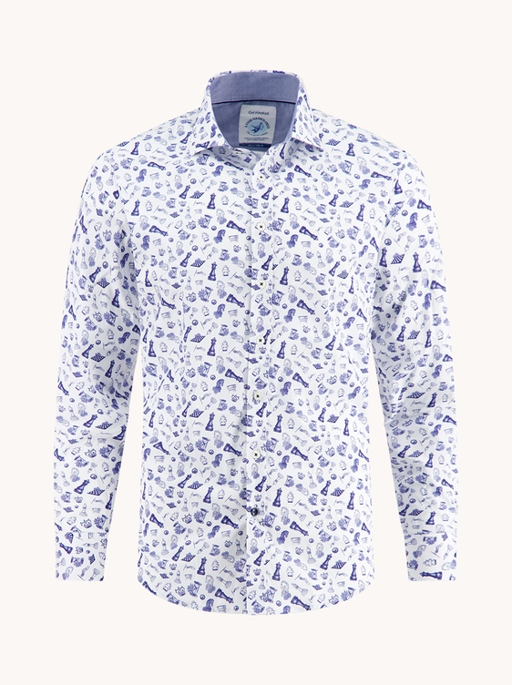 A Fish named Fred casual overhemd 32.002