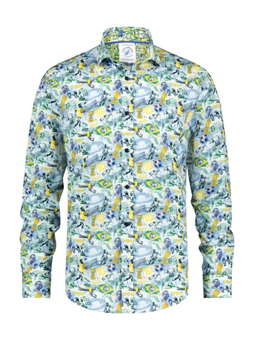 A Fish named Fred casual overhemd Slim Fit 26.01.009