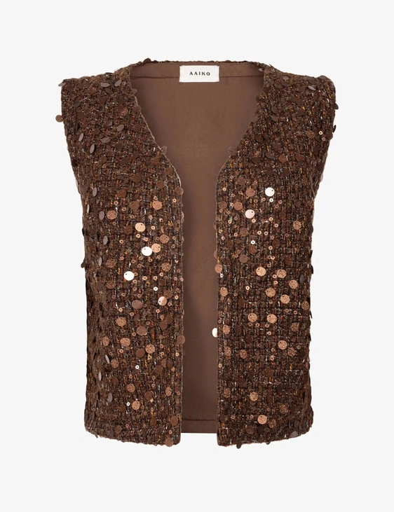 Aaiko gilets NARIN TWEED PES 5