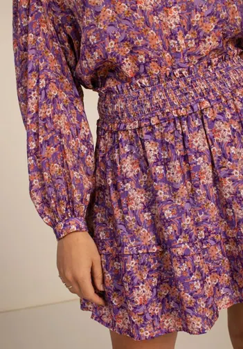 Aaiko midi rok CANYA MAUVE FLOWE