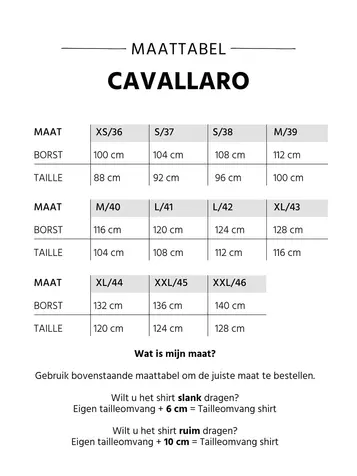 Cavallaro business overhemd Tailored Fit 110231037