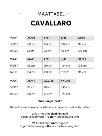 Cavallaro casual overhemd Tailored Fit 110241016