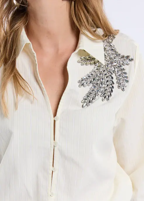 Freebird blouse Bria Wv-Cot-Strip