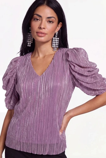 Freebird blouse Thyme F-Jer-Pliss