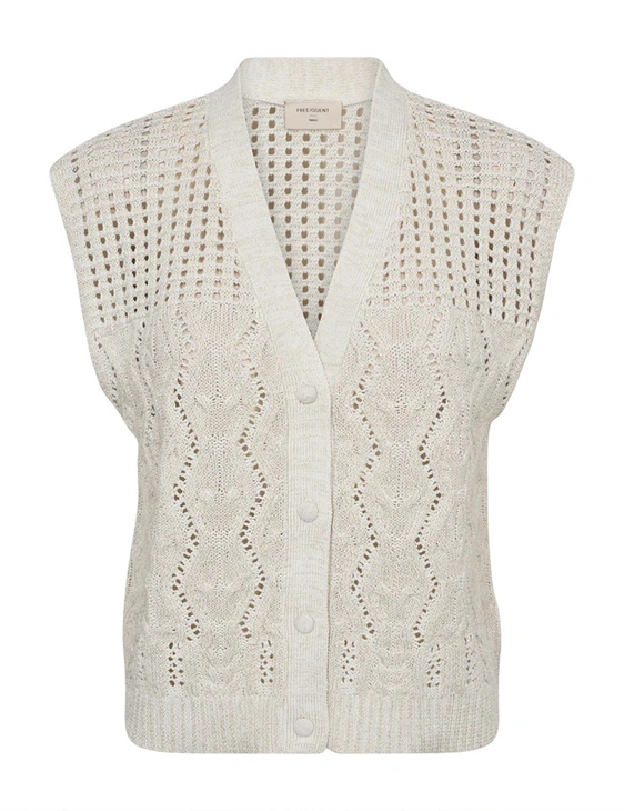 Freequent gebreid vest 206074-LIMBO WA