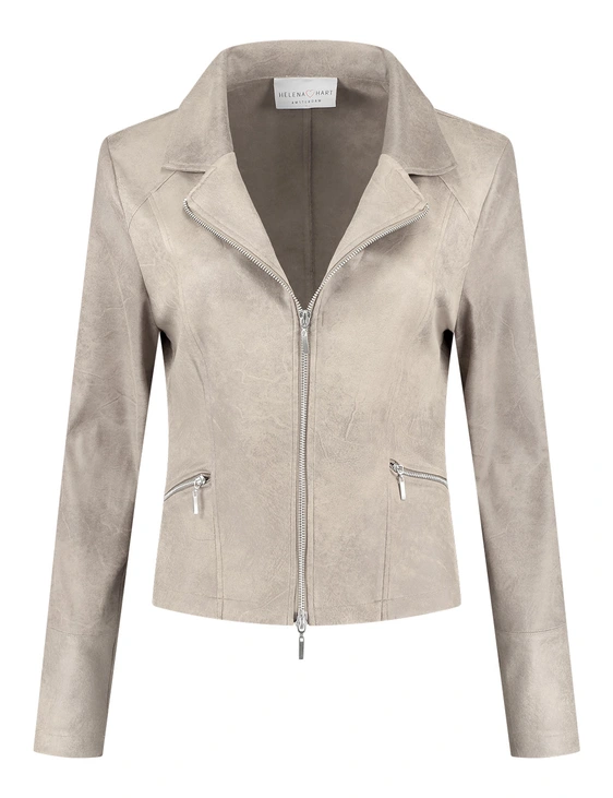 Helena Hart leren blazer 7288-zipper biker