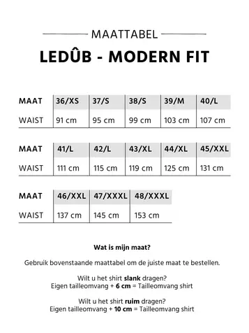 Ledub business overhemd Modern Fit 0323509