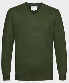 Heren V hals trui Smit mode Profuomo v hals trui PP0J00225 in het Groen
