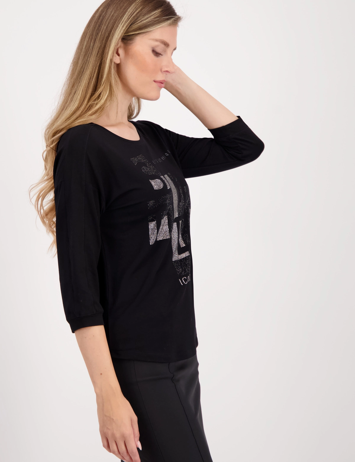 Monari shirt zwart 2025