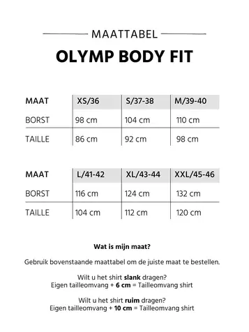 OLYMP business overhemd Body fit 073565