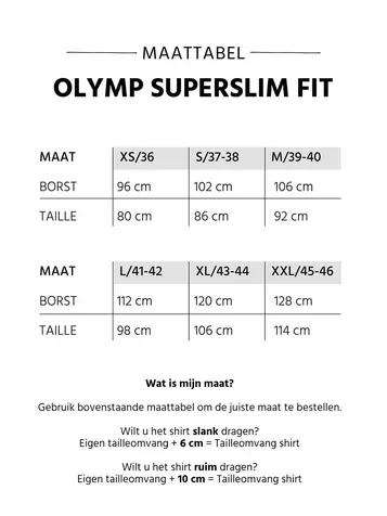 OLYMP business overhemd Super Slim Fit 252834