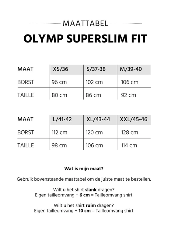 OLYMP business overhemd Super Slim Fit 256234
