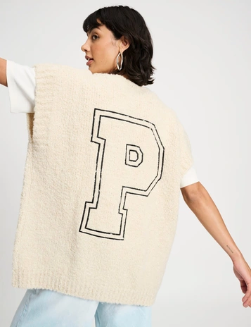 Pom gebreid vest SP9266