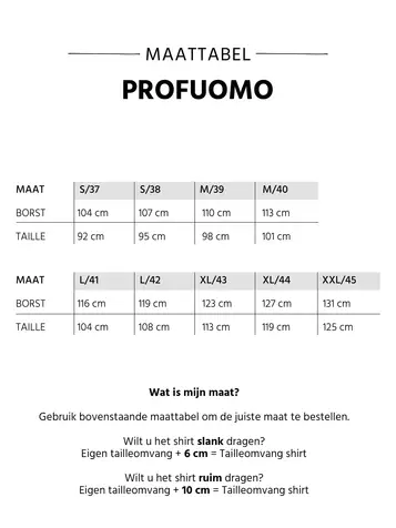 Profuomo business overhemd PPVH10017A