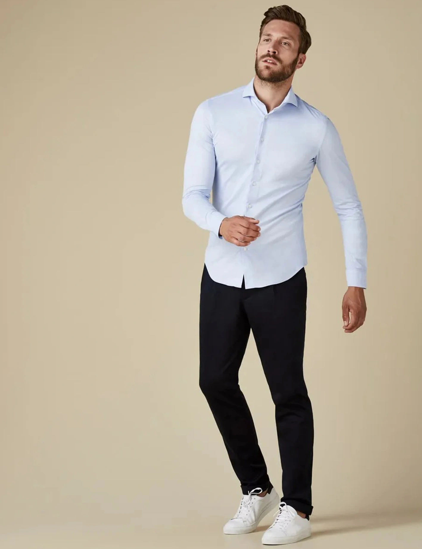 Profuomo jersey overhemd Slim Fit PP2HC10009