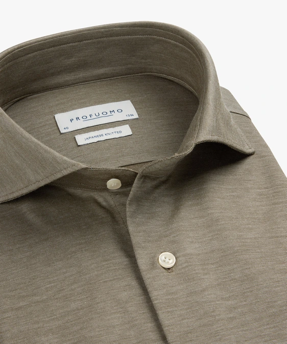 Profuomo jersey overhemd Slim Fit PPWH30025D