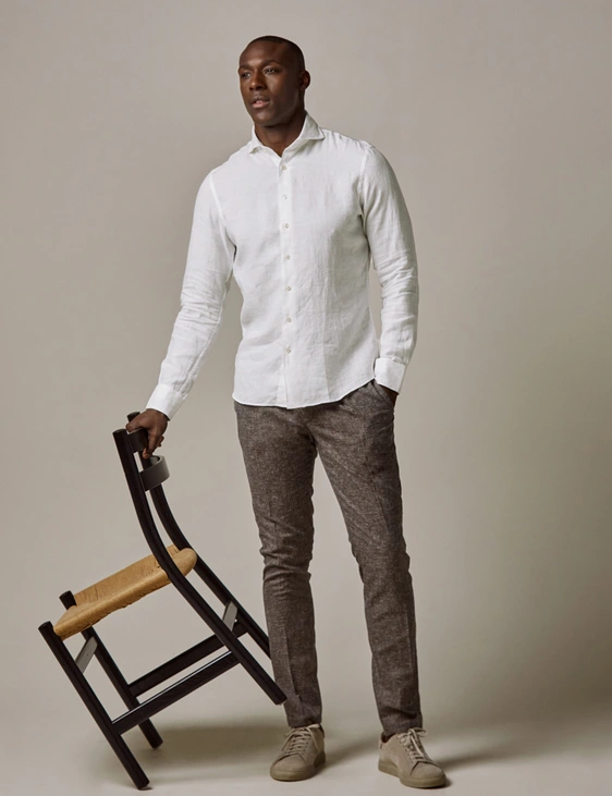 Profuomo linnen overhemd Slim Fit PPVH10020A