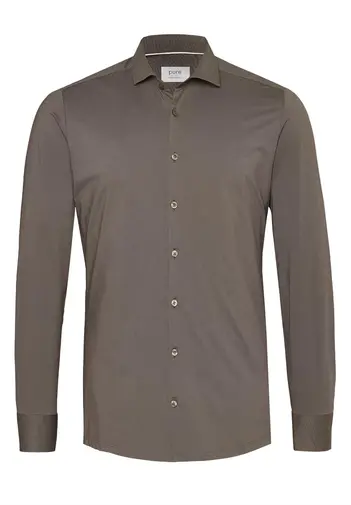 PURE jersey overhemd Slim Fit E21300-21750