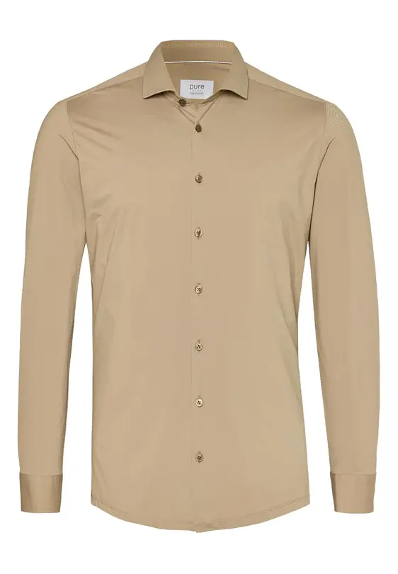 PURE jersey overhemd Slim Fit E21300-21750