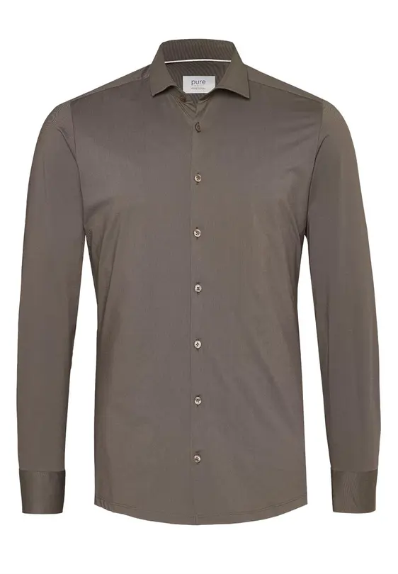 PURE jersey overhemd Slim Fit E21300-21750