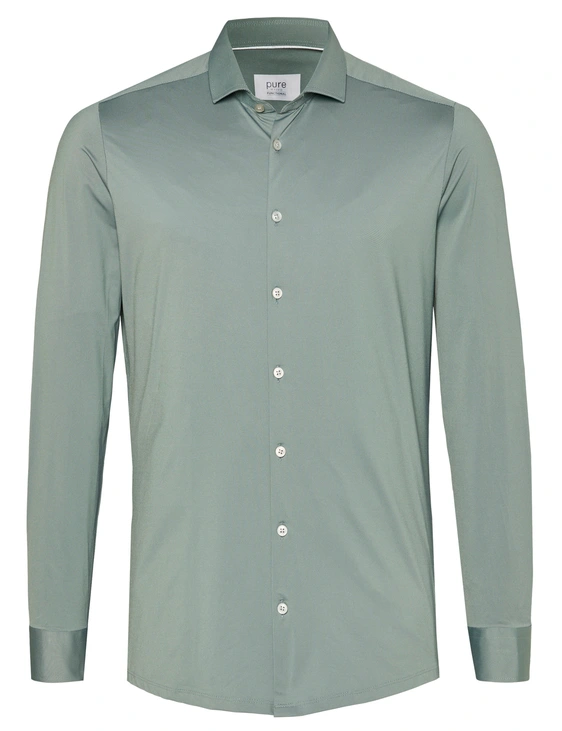 PURE jersey overhemd Slim Fit E21300-21750