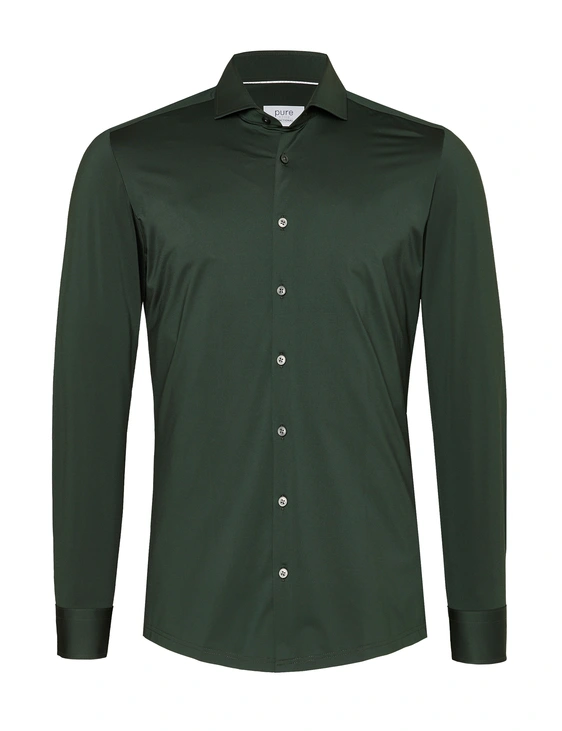 PURE jersey overhemd Slim Fit E21300-21750