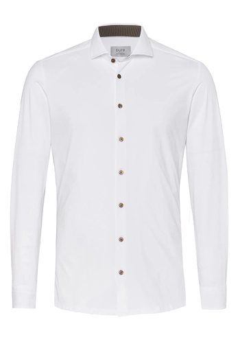 PURE jersey overhemd Slim Fit E21301-21741