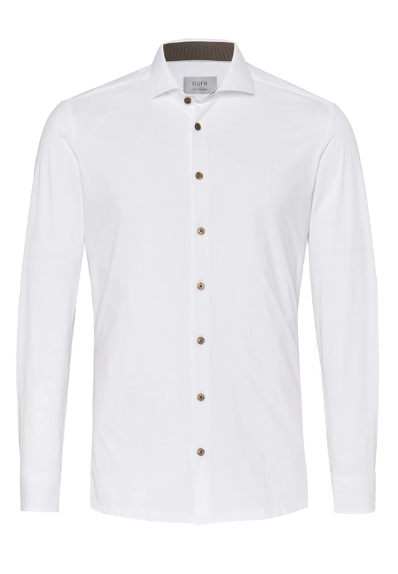 PURE jersey overhemd Slim Fit E21301-21741
