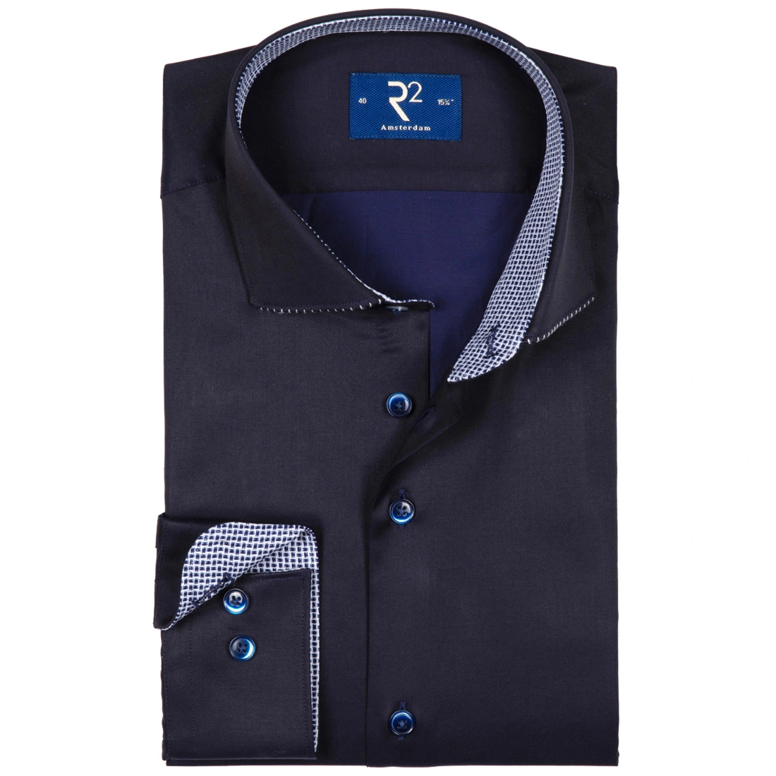 R2 Overhemd 102Wsp02 In Het Donker Blauw r2 kopen in de aanbieding R2 Overhemd 102Wsp02 In Het Donker Blauw r2 kopen in de aanbieding