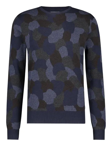 State of Art ronde hals trui 11420087 in het Donker Blauw State of Art trui regular fit blauw ronde hals