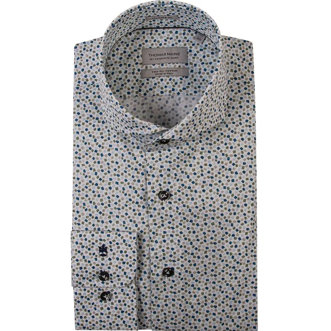 Thomas Maine Overhemd Tailored Fit 91 7775 In Het Witgroen thomas maine kopen in de aanbieding Thomas Maine Overhemd Tailored Fit 91 7775 In Het Witgroen thomas maine kopen in de aanbieding