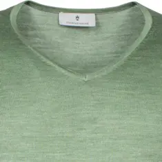 V hals trui Smit mode Profuomo v hals trui PP0J00225 in het Groen