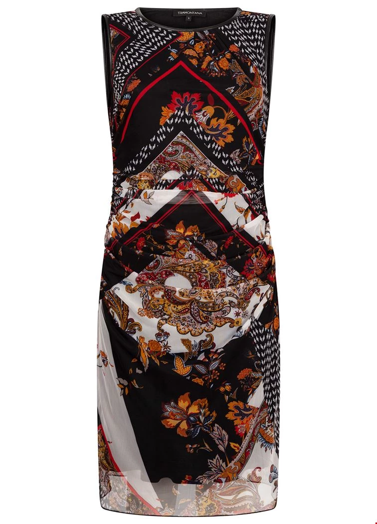 Smit Mode Tramontana jurk c01 92 502 in het Zwart Wit