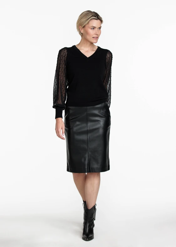 Tramontana leren rok Q18-09-201